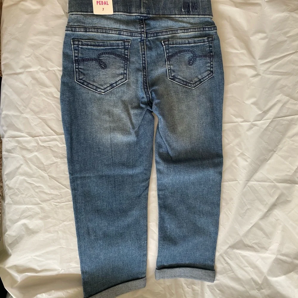 Justice pull on pedal pushers jeans size 7
